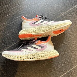 adidas Women’s 4D Athletic Shoes — White Pink Orange